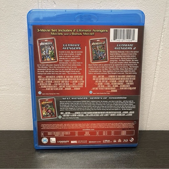 Ultimate Avengers Movie Collection - 3 Movie Set (Blu-ray, 2012, 2-Disc Set) - Picture 2 of 7